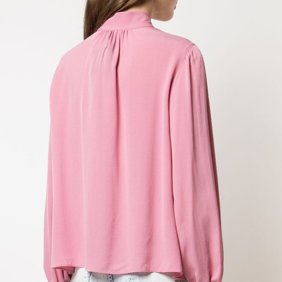 Robert Rodriguez Blush Pink Long Sleeve Blouse - Picture 3 of 5